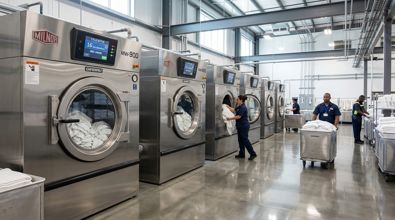 Heavy-Duty Commercial Washer-Extractor Lines